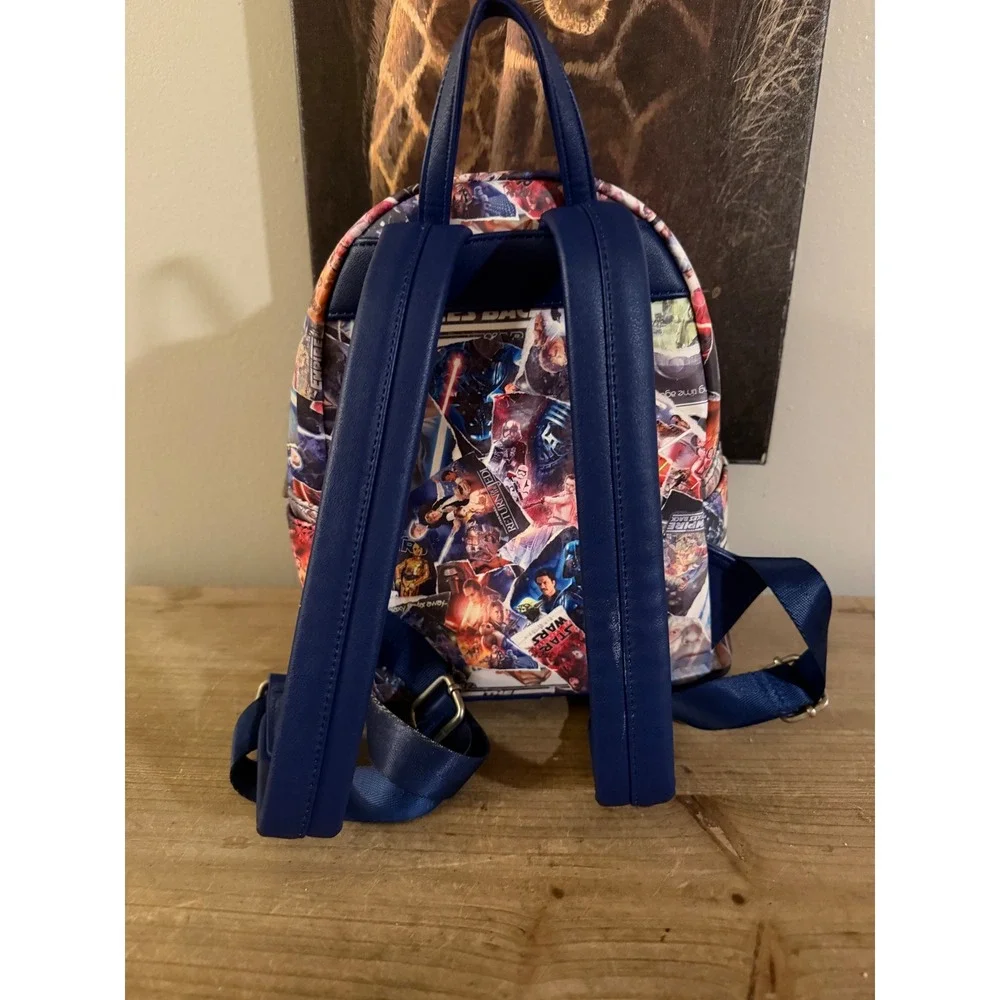 Loungefly Star Wars Original Trilogy Movie Poster Collage Mini Backpack‎ Blue
